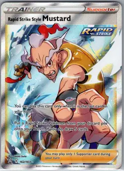 Rapid Strike Style Mustard (Full Art) 162/163 Battle Styles - Pokemon Card - NM - Image 1