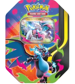 ✅Pokemon TCG: Mega Charizard X ex Tin (4 Boosters & 1 Foil Promo Card) - Image 3