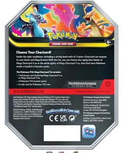 ✅Pokemon TCG: Mega Charizard X ex Tin (4 Boosters & 1 Foil Promo Card) - Image 4