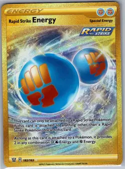 Rapid Strike Energy (Secret) 182/163 SWSH05: Battle Styles - Pokemon Card - NM - Image 1