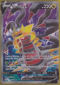Giratina V (Full Art) 185/196 Swsh11: Lost Origin Holo POKEMON NM - Image 1