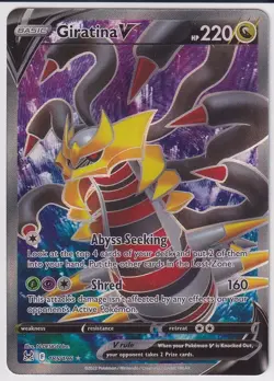 Giratina V (Full Art) 185/196 Swsh11: Lost Origin Holo POKEMON NM - Image 2