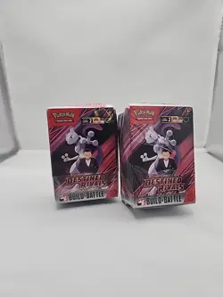 Pokemon Destined Rivals Build and Battle Box Factory Sealed Ships Fast LOT OF 2 - Image 2