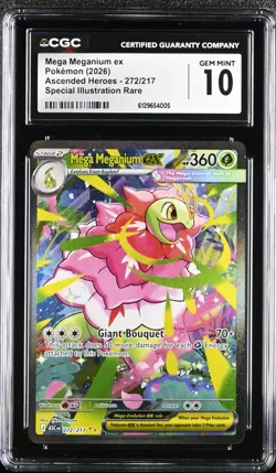 CGC 10 - Mega Meganium ex 272/217 SIR Pokemon Ascended Heroes 2026 Gem Mint - Image 1