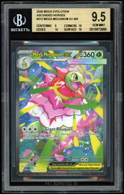 BGS 9.5 - Mega Meganium ex 272/217 Pokemon Ascended Heroes SIR True Gem Mint - Image 1