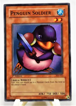 Yugioh Penguin Soldier Super Rare 1st Ed. SDJ-022 NM/MINT - Image 1