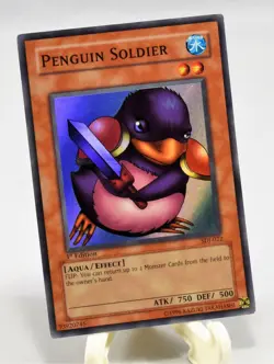 Yugioh Penguin Soldier Super Rare 1st Ed. SDJ-022 NM/MINT - Image 2