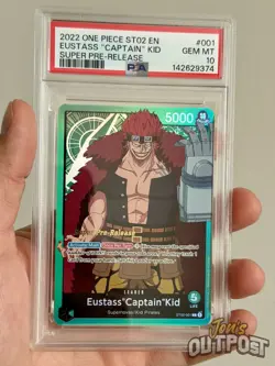 Eustass “Captain” Kid - ST02-001-PSA 10-Super Pre-Release English One Piece - Image 1