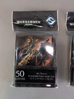 WARHAMMER 40K CARD SLEEVES: ART SLEEVES Deck Protector FANTASY FLIGHT GAMES Lot - Image 2