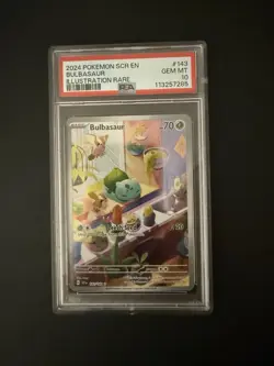 Bulbasaur Stellar Crown Holo Illustration Rare Card 143/142 Sv07 PSA 10 Gem Mint - Image 1
