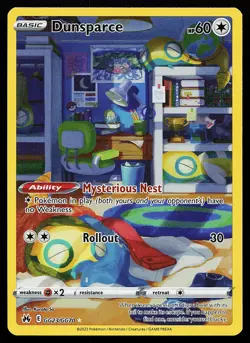 Dunsparce GG23/GG70 Ultra Rare Crown Zenith Galarian Gallery Pokemon Card - Image 1