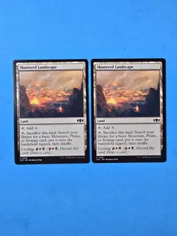 2x Shattered Landscape Tarkir Dragonstorm Commander TDC Mtg Magic Land Card 390 - Image 1