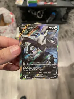 Lugia v Alternate Full Art Holo Rare Card 186/195 Sword & Shield Silver Tempest - Image 3