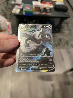 Lugia v Alternate Full Art Holo Rare Card 186/195 Sword & Shield Silver Tempest - Image 4