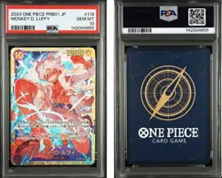 2024 ONE PIECE JAPANESE PRB01-PREMIUM BOOSTER THE BEST #119 MONKEY D LUFFY PSA10 - Image 3