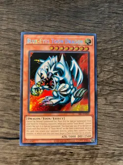 Blue-Eyes Toon Dragon SRL-EN000 Secret Rare NM Yugioh Card - Image 1