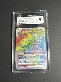CGC 9 Giratina VSTAR 120/100 2022 Lost Abyss Japanese Rainbow Full Art Pokemon - Image 1