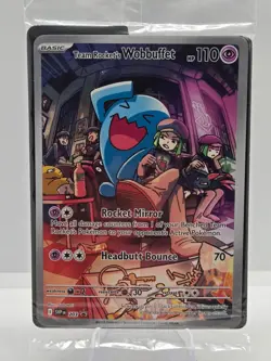 Team Rocket's Wobbuffet 203 Holo Promo Scarlet & Violet Promo Pokemon NM - Image 1