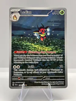 Ledian 144/142 Illustration Rare Stellar Crown Pokemon NM - Image 1