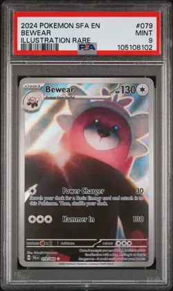 2024 POKEMON SFA EN-SHROUDED FABLE ILLUSTRATION RARE #079 BEWEAR PSA 9 - Image 1