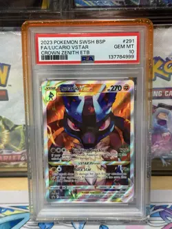 LUCARIO VSTAR 291 PSA 10 GEM MINT BLACK STAR PROMO Pokemon CROWN ZENITH - Image 1