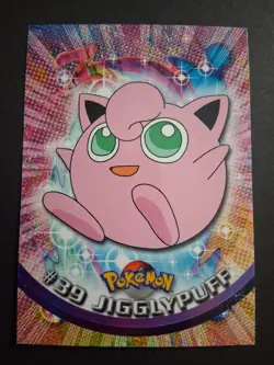 LP Jigglypuff #39 Pokemon 1999 Topps TV Animation Edition Series 1 Blue Logo - Image 1