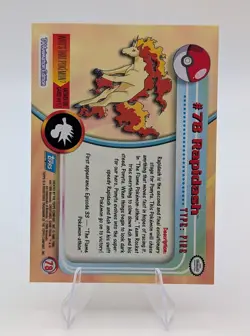 Topps Pokemon Series 2 Blue Logo Non-Holo: Rapidash #78 - NM - Image 2