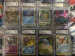 Pokemon Slab Lot CGC Pristine Mint Near Mint Mix 8 Total Slabs - Image 1