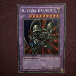 B. Skull Dragon BPT-006 Yugioh Card Lightly Played Holographic With Time Wizard - Image 2