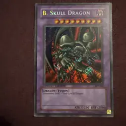 B. Skull Dragon BPT-006 Yugioh Card Lightly Played Holographic With Time Wizard - Image 3