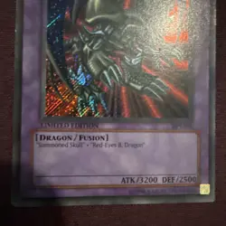 B. Skull Dragon BPT-006 Yugioh Card Lightly Played Holographic With Time Wizard - Image 4