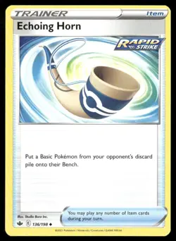 2021 Chilling Reign Set Pokemon Card 136 Echoing Horn NM - Image 1