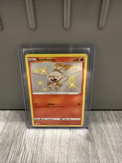 Pokemon TCG Scorbunny Holo Rare Card SV015/SV122 Shining Fates - Image 1