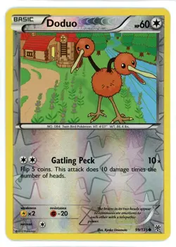 Doduo Reverse Holo 99/135 Plasma Storm Pokemon Card - Image 1
