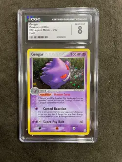 Gengar Holo 2006 EX Legend Maker 5/92 Pokemon TCG Graded CGC 8 NM - Image 1