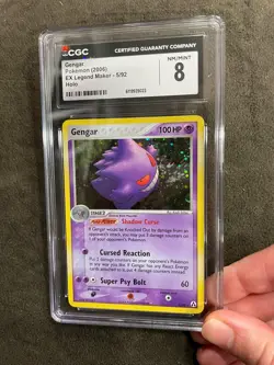 Gengar Holo 2006 EX Legend Maker 5/92 Pokemon TCG Graded CGC 8 NM - Image 2