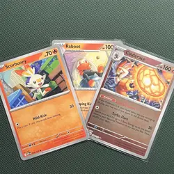 Scorbunny Raboot Cinderace Evolution Lot MEG Pokemon TCG - Image 2