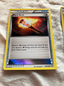2014 Pokemon Trainer Holo Blacksmith 88/106 Holo Fiery Torch 89/106 - Image 3
