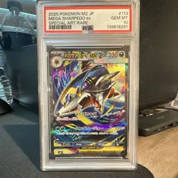 Pokemon Mega Sharpedo ex 113/080 M2: Inferno X Special Art Rare Holo PSA 10 JP - Image 1