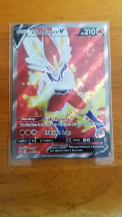 CINDERACE V 178/192 Rebel Clash Full Art Ultra Rare Holo.-Mint Pack/Sleeved. - Image 1