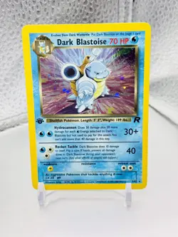 Dark Blastoise 1st Edition 3/82 Holo Rare - Pokemon Team Rocket LP FOOT SWIRL 💫 - Image 1