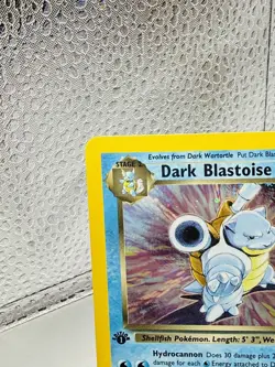 Dark Blastoise 1st Edition 3/82 Holo Rare - Pokemon Team Rocket LP FOOT SWIRL 💫 - Image 2