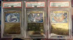 PSA 10 - Dratini Dragonair Dragonite Master Ball Reverse Holo Set - Pokemon 151 - Image 1