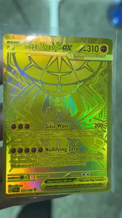 Pokemon Mega Zygarde EX Gold Mega Hyper Rare 124/088 Perfect Order - Image 1