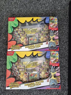 Pokemon Ascended Heroes Premium Poster Collection Mega Lucario x2 - Image 1