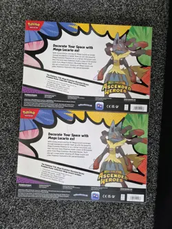 Pokemon Ascended Heroes Premium Poster Collection Mega Lucario x2 - Image 2