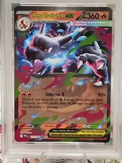 2025 Pokemon Phantasmal Flames Mega Charizard #013 EX EN Graded PSA 9 - Image 3
