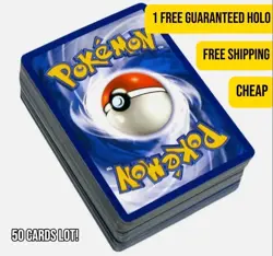 Pokemon Bulk Lot (50 Cards) – Mixed Sets – NM/LP – 1 Free Bonus Holo - Image 1
