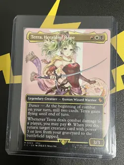 MTG Terra, Herald of Hope Borderless Non-Foil from Commander: Final Fantasy NM - Image 1