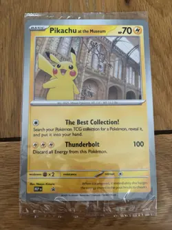 Pokemon TCG Pikachu At The Museum Promo Card Brand New Sealed - Image 1